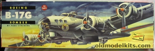 Lindberg 1/64 Boeing B-17G Bomber - Small Box Early Version, 525-249 plastic model kit